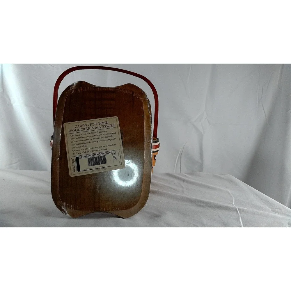 Longaberger 2009 Holiday Helper Basket Set - B, L, P & Lid‎ w/ extra knob - NEW